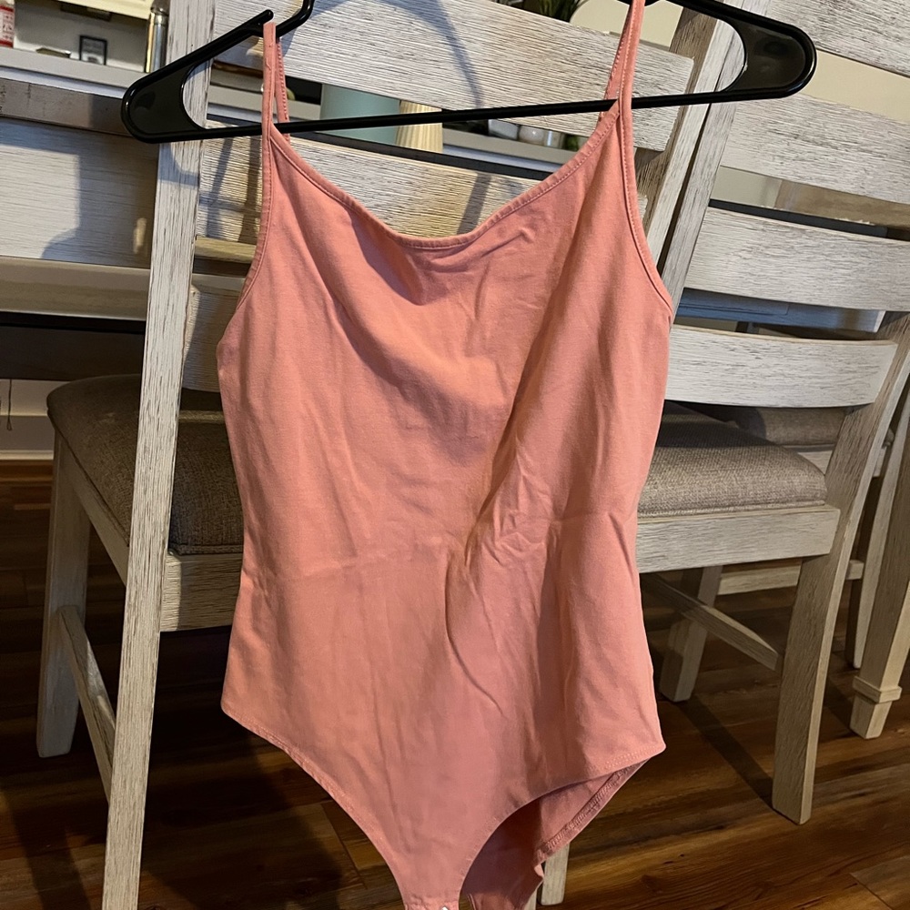 Spaghetti strap coral body suit